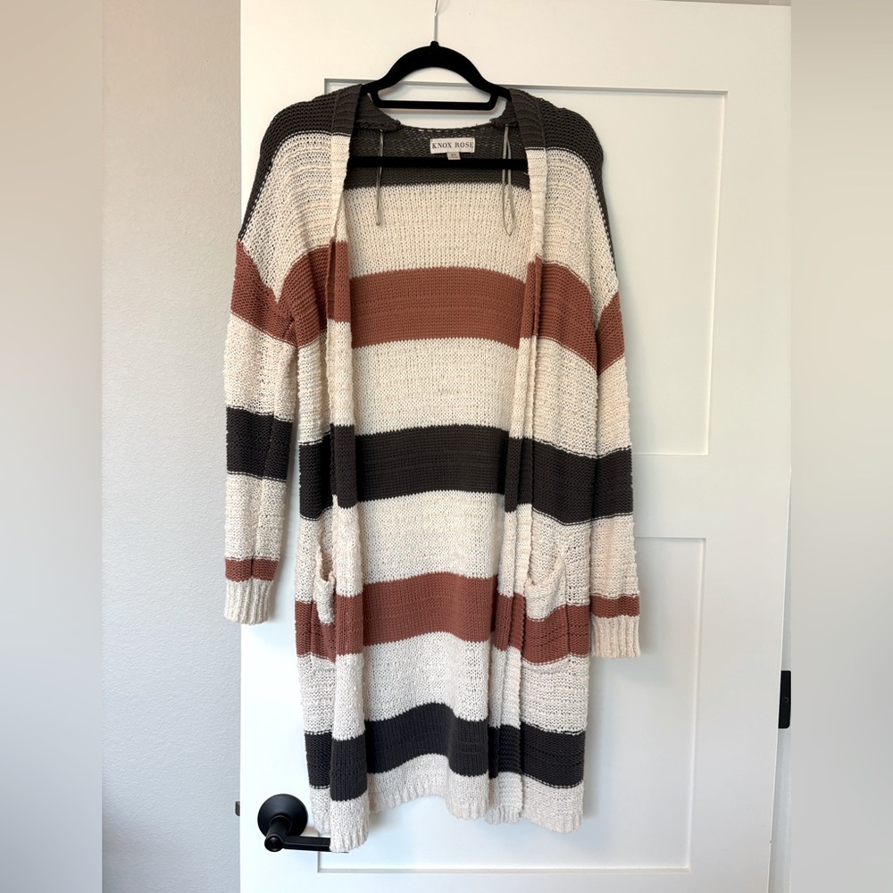 Knox Rose Multicolor Striped Cardigan